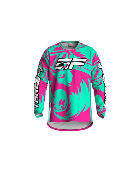 Teal & Pink Panda Off-Road Jersey